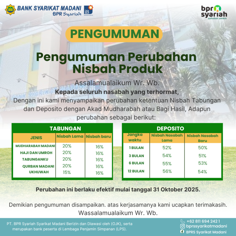 PENGUMUMAN NISBAH